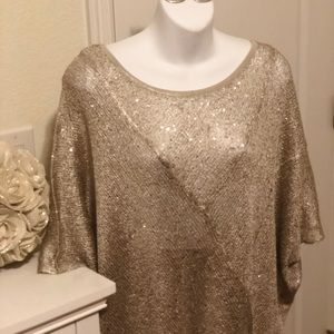Sparkly short sleeved sweater